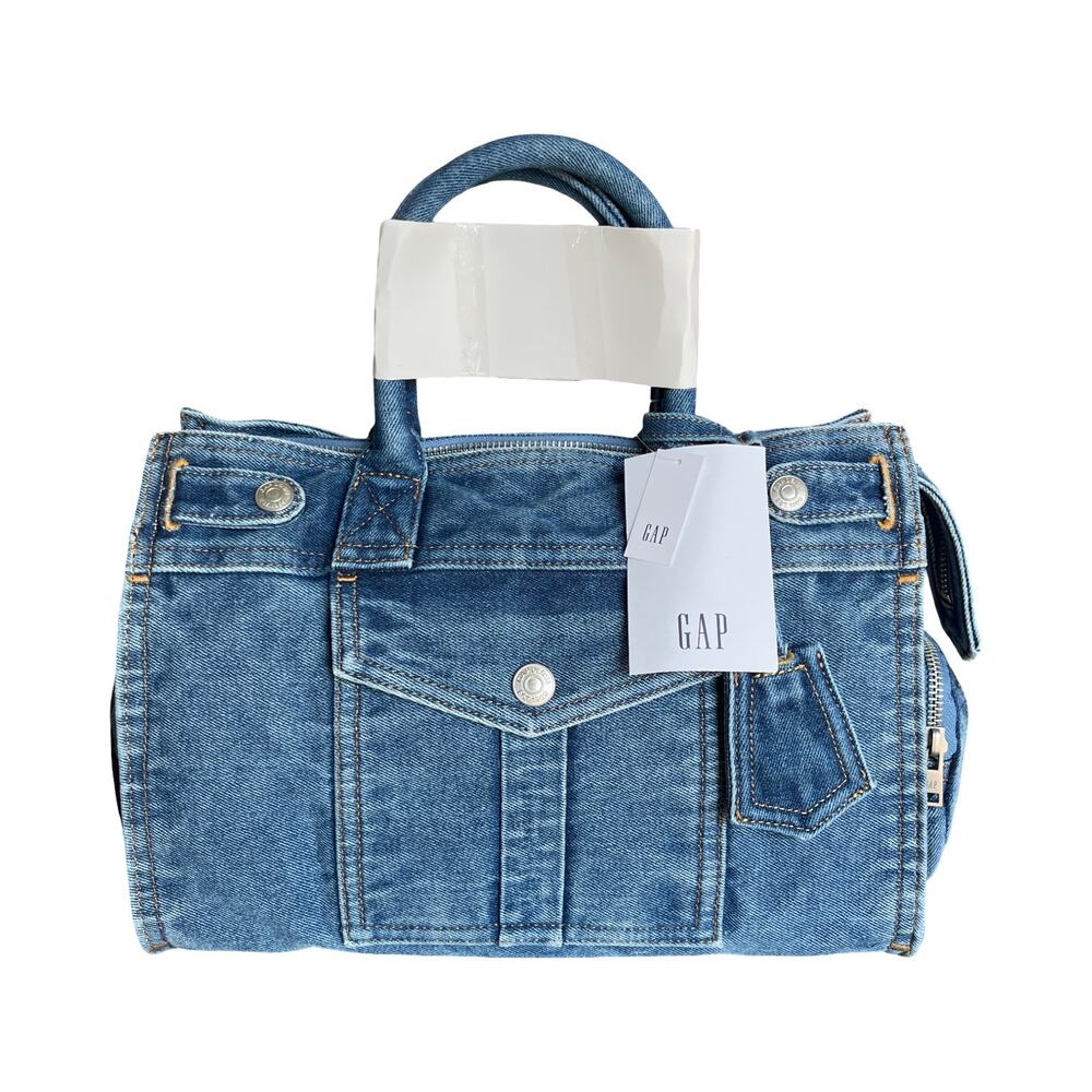 Gap Denim Five Pocket Satchel Bag Medium Wash NWT Crossbody Shoulder Bag